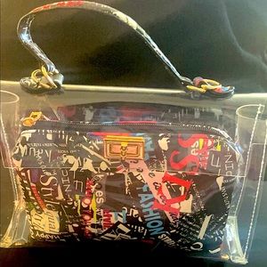 Soldout-Translucent 2in1 Multicolored Midsize Clutch